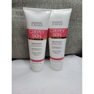 Advanced Clinical 2 Pack  Crepey Skin, Wrinkle Smoothing Cream, 8 fl oz Sealed